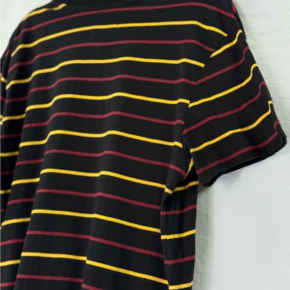 GUESS Striped Tee XL/XXL – Black w/ Yellow & Red Stripes - Picture 7 of 8